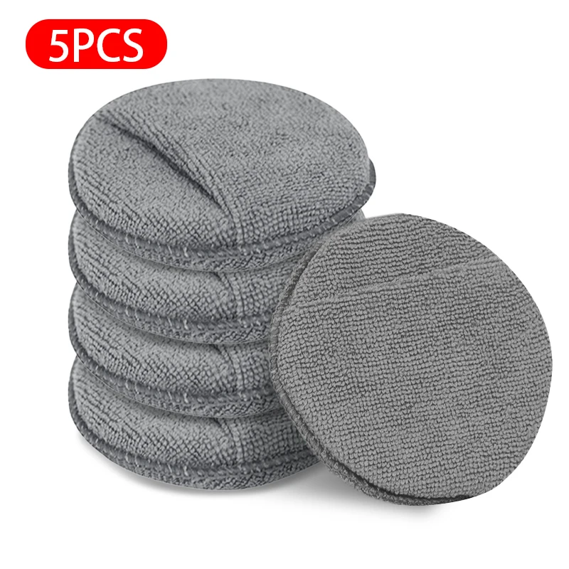 SEAMETAL 5/10Pcs Auto Detaillierung Applikator Pads Auto Pflege Wachsen Polnischen Schwämme Weiche Mikrofaser
