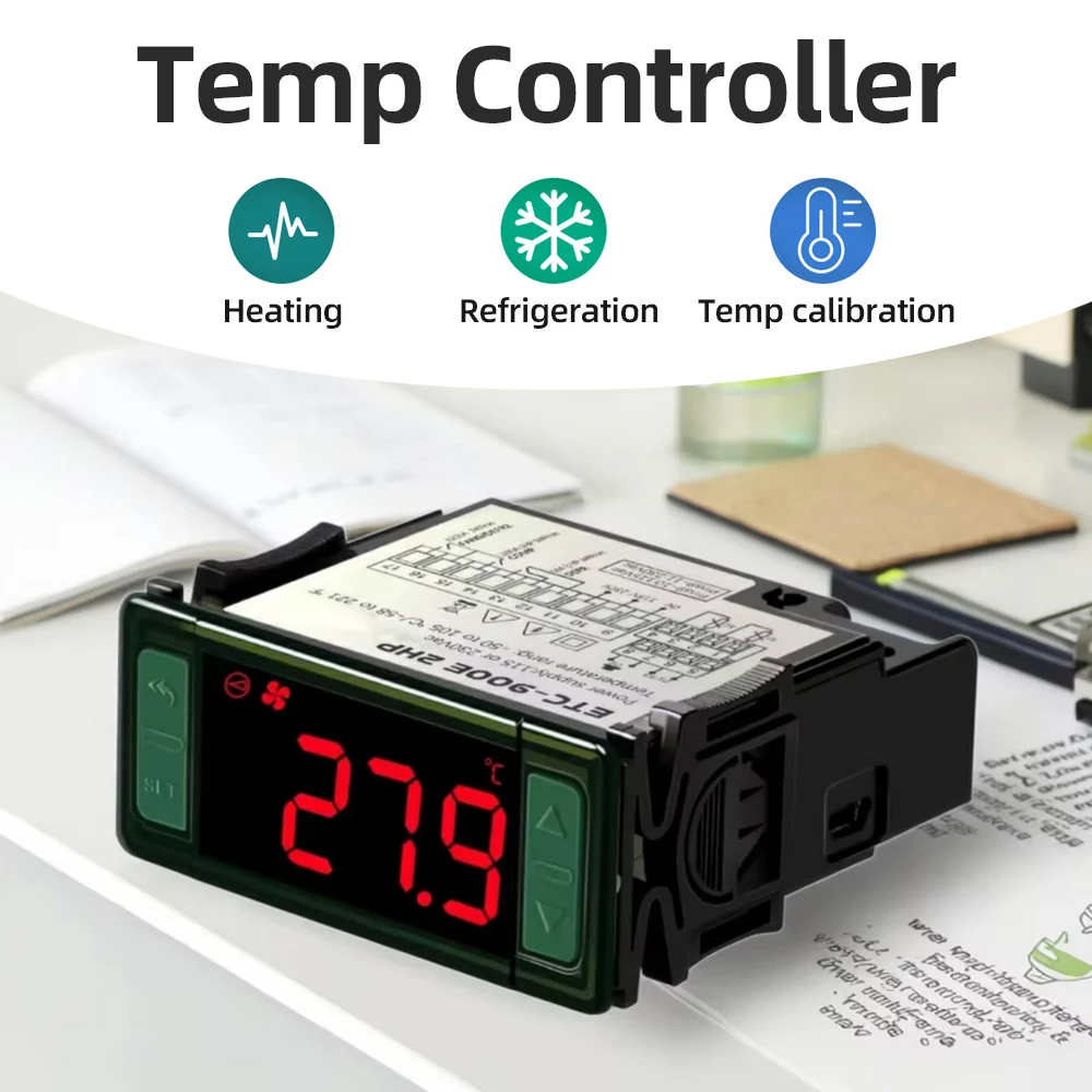 ETC-512E/ETC-900 Digitaler Temperaturregler -50-105 ℃ LCD-Display Elektronischer Thermostat mit Heiz-, Kühl