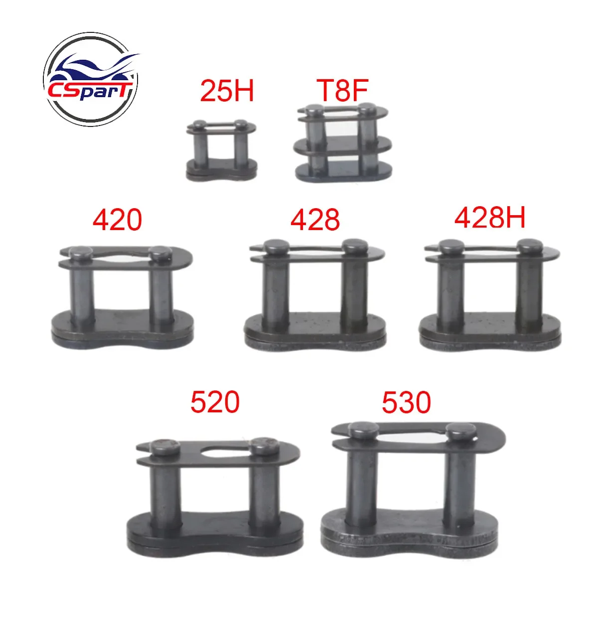 25H T8F 420 428 428H 520 530 Chain Master Link Pocket Dirt Pit ATV Quad Go Kart E Gas Scooter Motorrad