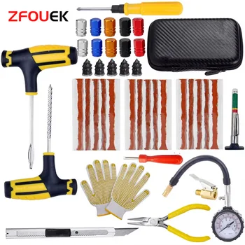 Auto Reifen Reparatur Kit Punktion Stecker Werkzeuge Reifen Punktion Notfall für Reifen Streifen Rühren Kleber