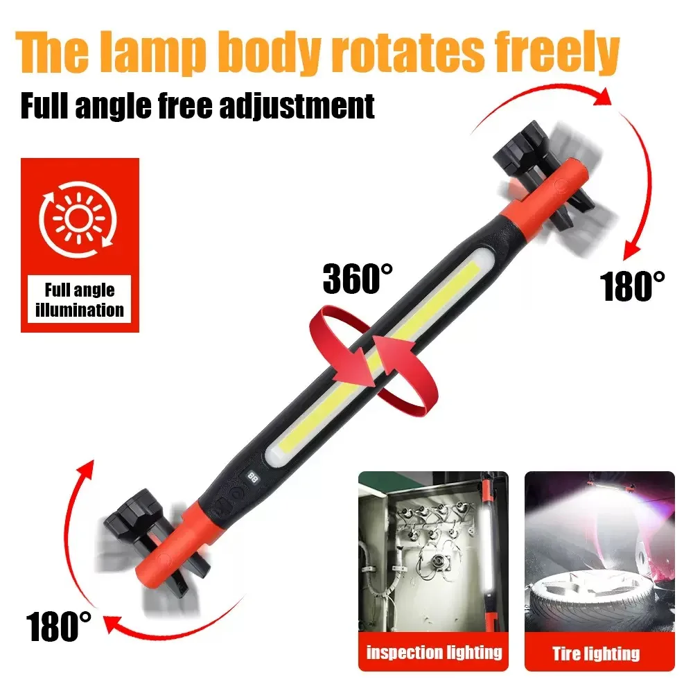 Magnetische LED-Arbeitsleuchte USB Wiederaufladbar 360° ° Schwenkbare – Bild 2