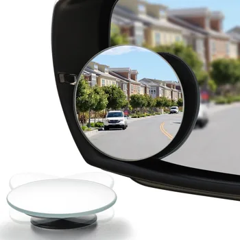 Auto-Totwinkel-Rückspiegel Weitwinkel 360 Grad Verstellbarer Kleiner Runder Spiegel Auto-Rückfahrhilfe