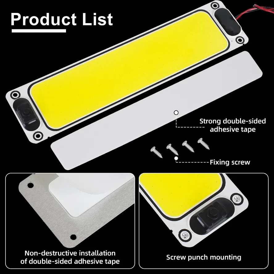 Ultra-helle LED Lichtquelle mit Schalter Chip Lesen Nachtlicht 12-90V – Bild 4