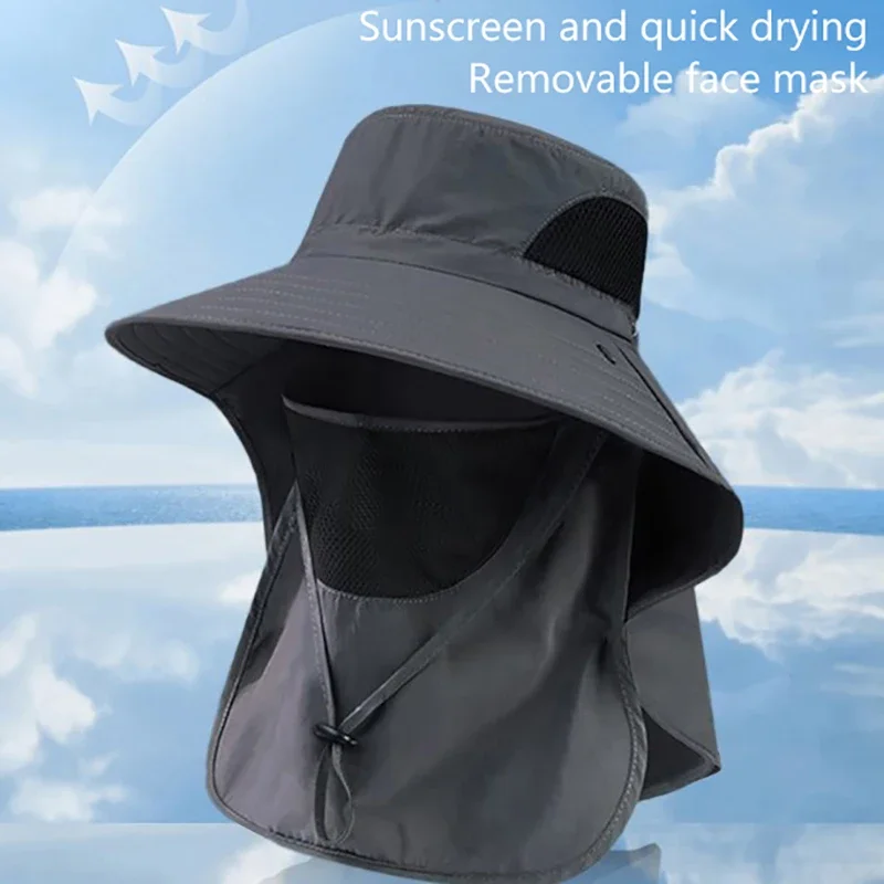 Sommer Sonnenhüte UV Schutz Outdoor Jagd Angeln Kappe Für Männer – Bild 2