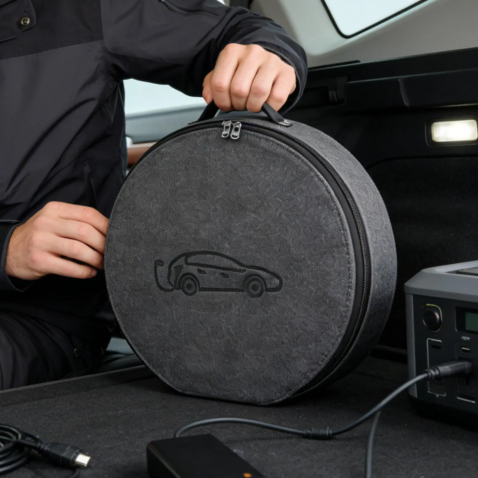Aufbewahrungstasche für Ladekabel für Elektrofahrzeuge, tragbare – Bild 4