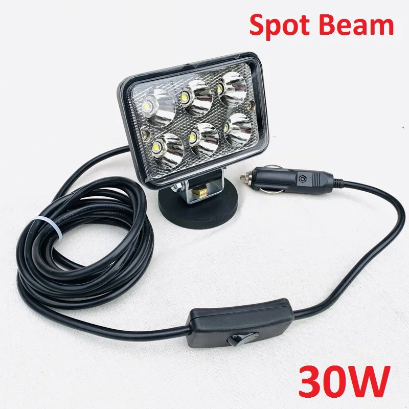 12V Magnetische LED-Arbeitsleuchte Auto-Zigarettenanzünder LED-Taschenlampe Offroad-LKW Wohnmobil Camping-Zelt