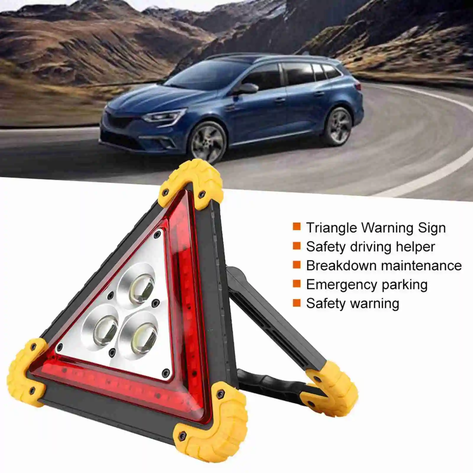 30 W Multifunktions-Auto-Dreiecks-Stoppschild für den Notfall – Bild 6