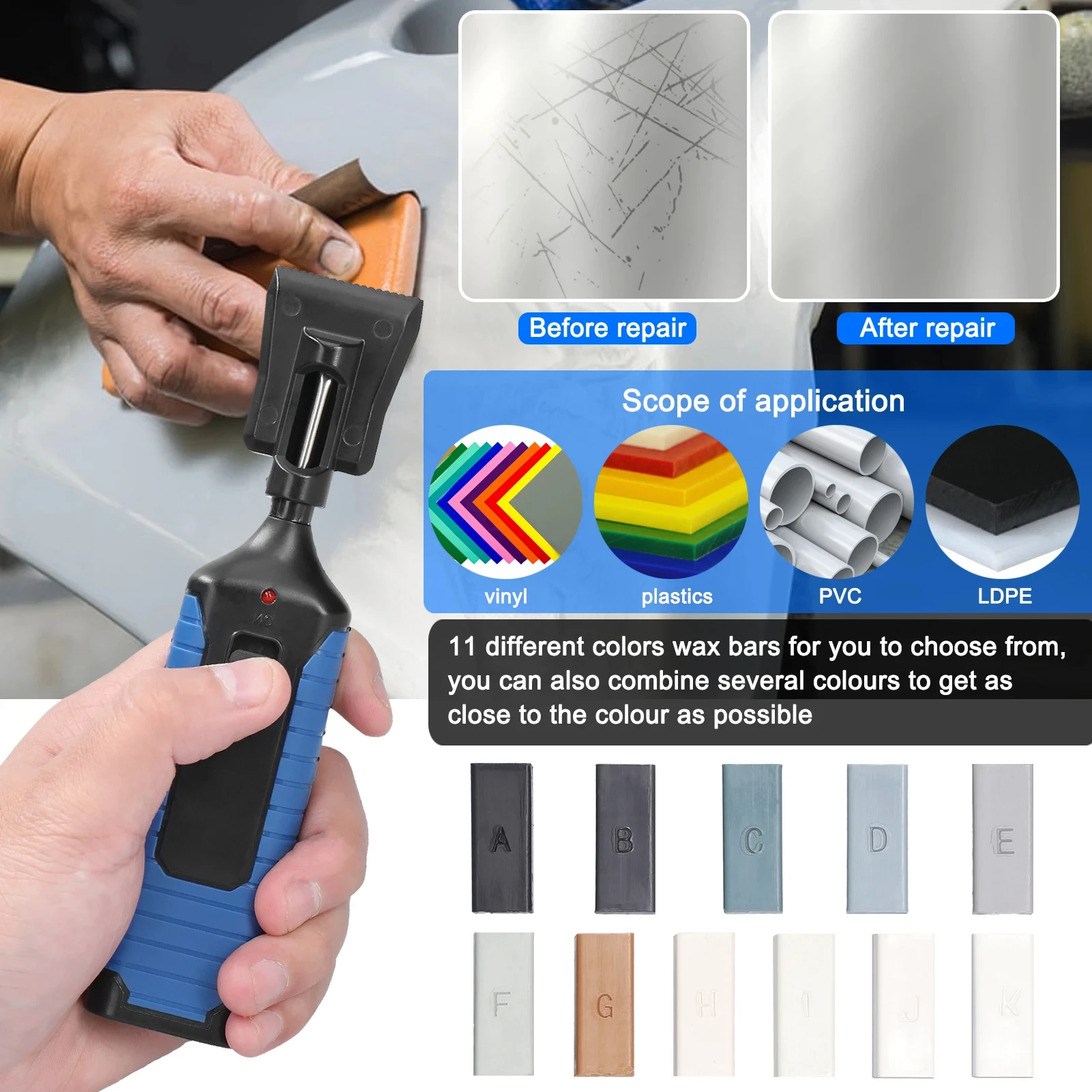 Keramikfliesen-Reparaturset / Bodenreparatur-Set DIY-Reparaturwerkzeug – Bild 6