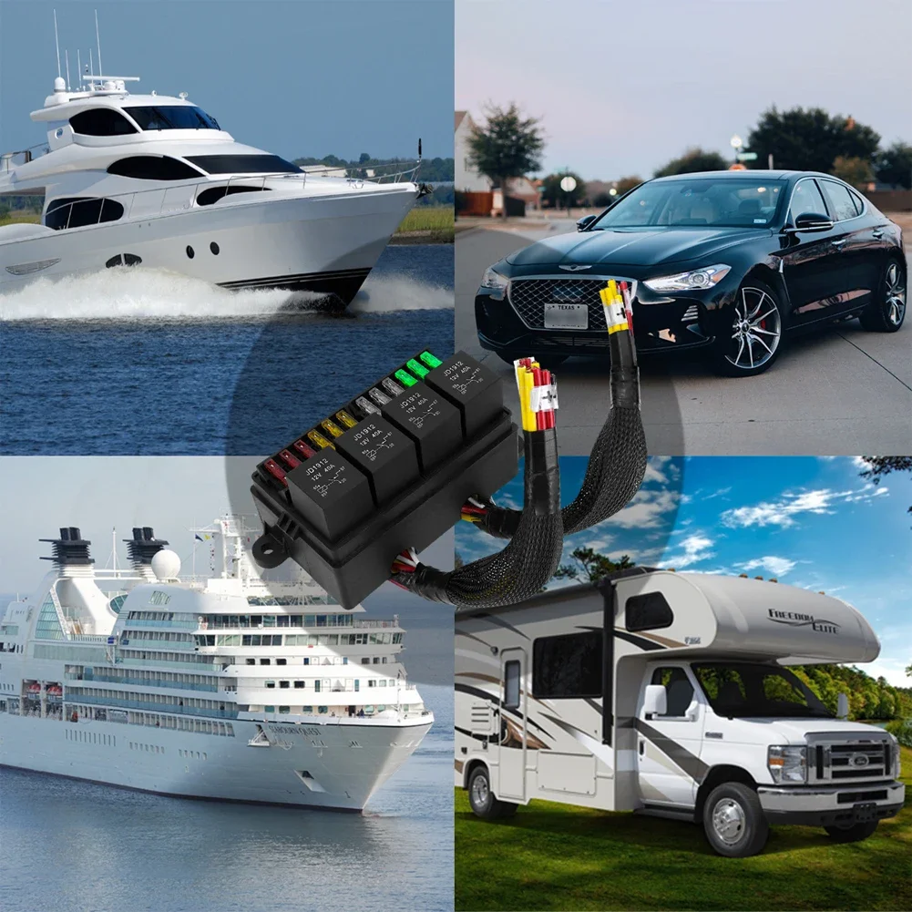 Auto, LKW, Marine, Wohnmobil, Boot, 12 V, Sicherungsrelaiskasten – Bild 4