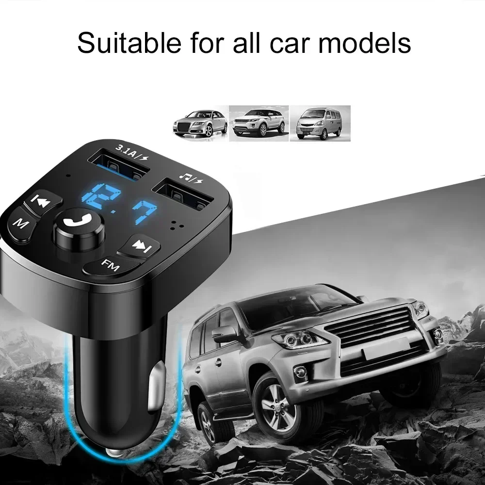 Auto-Freisprecheinrichtung, Bluetooth-kompatibel 5.0, FM-Transmitter – Bild 2