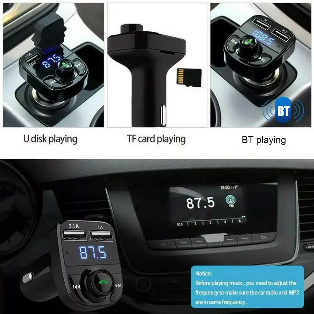 Bluetooth FM-Transmitter für Auto, Freisprecheinrichtung, MP3-Player – Bild 3