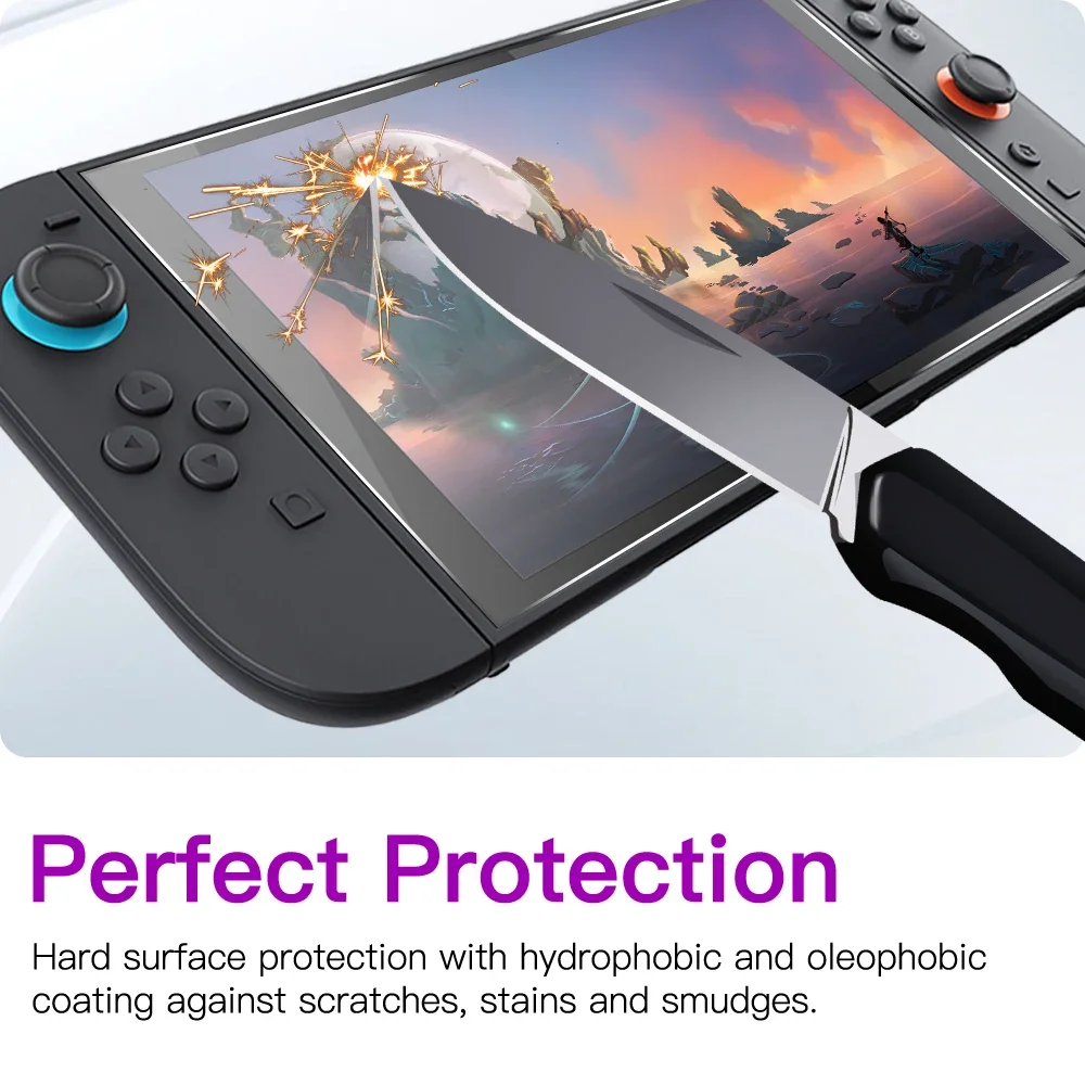 9H gehärtetes Glas für Nintendo Switch 2 Displayschutzfolie, HD Clear – Bild 3