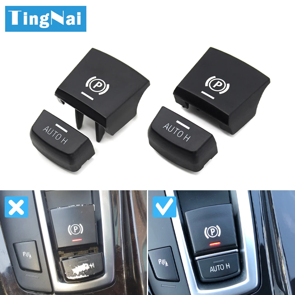 Auto Handbremse Feststellbremse P-Taste AUTO Schalter Abdeckung Für BMW M5 F01 F02 F07 F10 F11 F12 F15 F16 F25