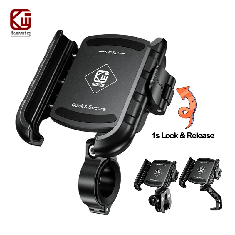Motorrad-Telefonhalter One-Touch Auto Quick Lock Fahrrad-Telefonhalterung ATV Fahrrad Roller Telefonhalter
