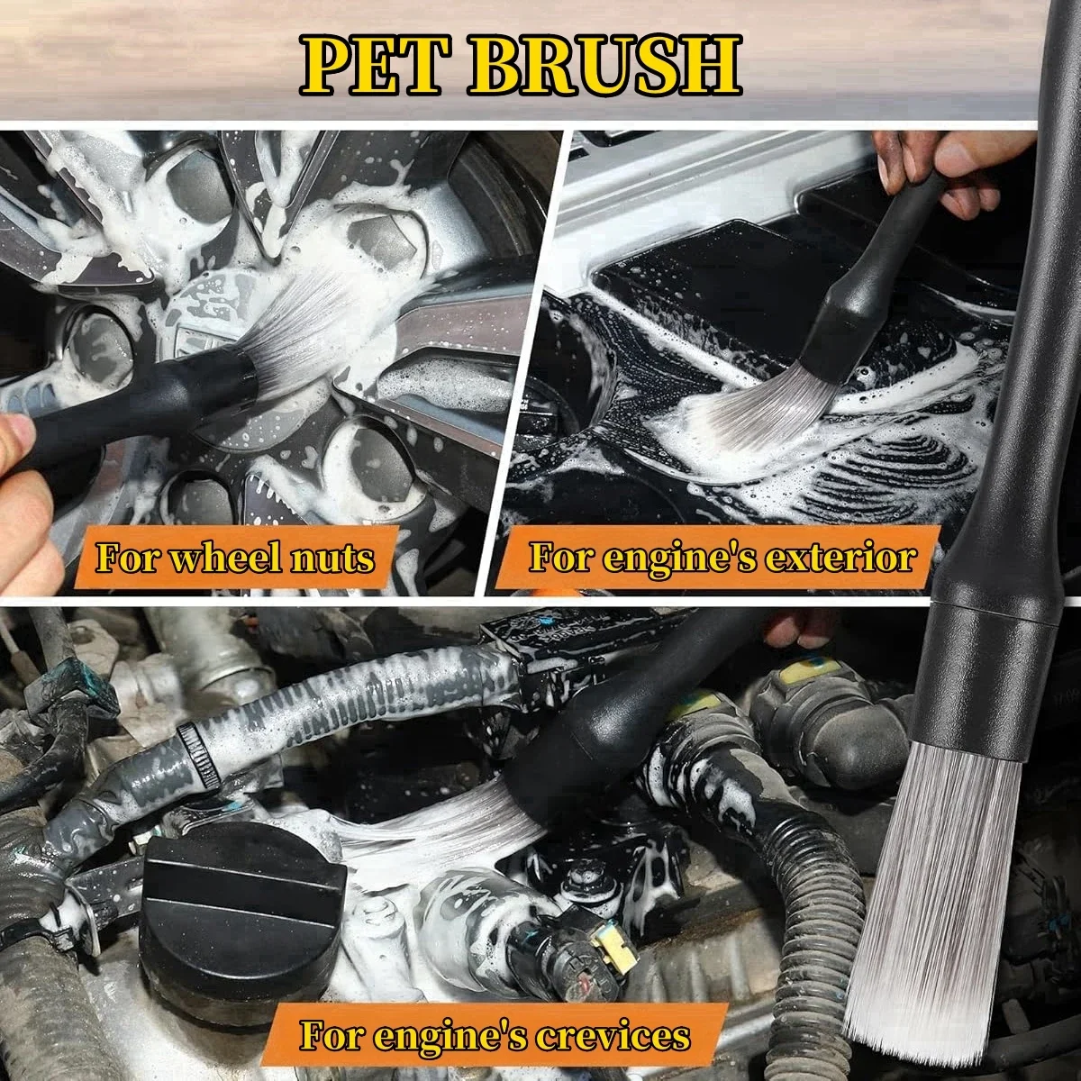 Auto-Innenraum-Detailing-Bürstenset (5 Stück) – Bild 5