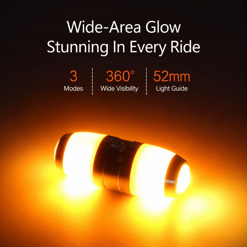 Fahrrad-Lenkerendlicht mit LED, Intelligenter Blinker (2 Stück) – Bild 3
