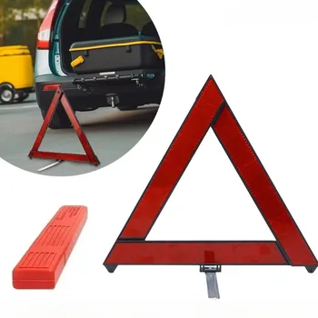 Faltbares Auto-Warndreieck - 30 cm reflektierendes Notfallstativ mit rutschfester Basis und Aufbewahrungsbox