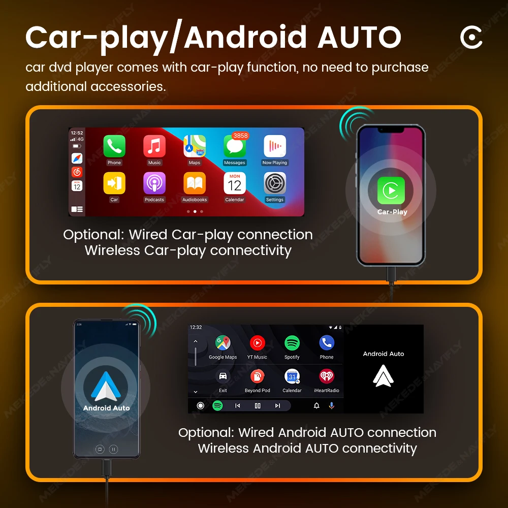 Mekede 6,86 Zoll 1din Carplay Android Auto Autoradio Multimedia Video – Bild 2