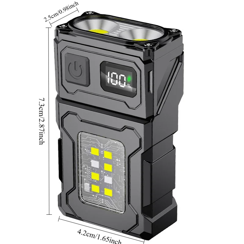Multifunktionale LED-Taschenlampe mit einstellbarem Winkel im Freien – Bild 6