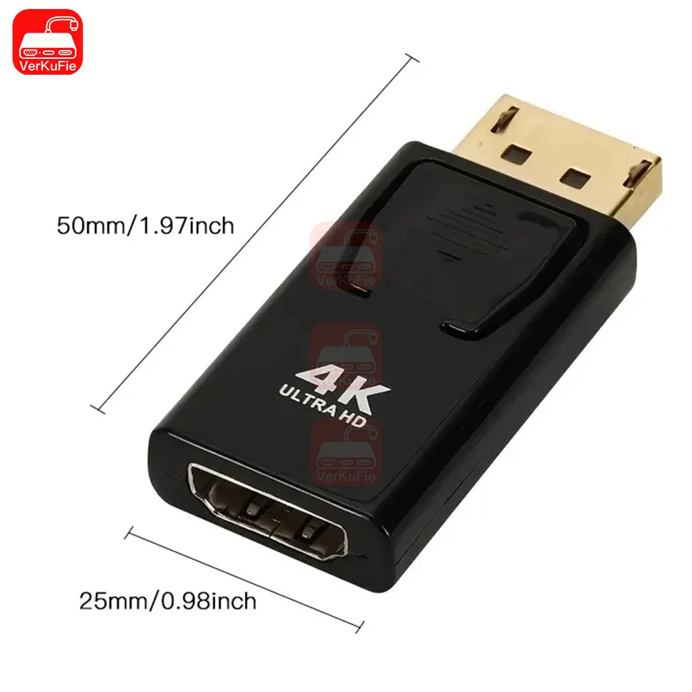 DisplayPort auf HDMI Adapter 4K mit Video und Audio für PC und Laptop – Bild 6