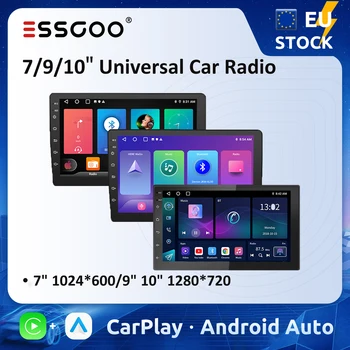 ESSGOO 7 9 10 "Autoradio Android Auto Carplay Auto Stereo Multimedia Player Universal WIFI GPS Autoradio Auto