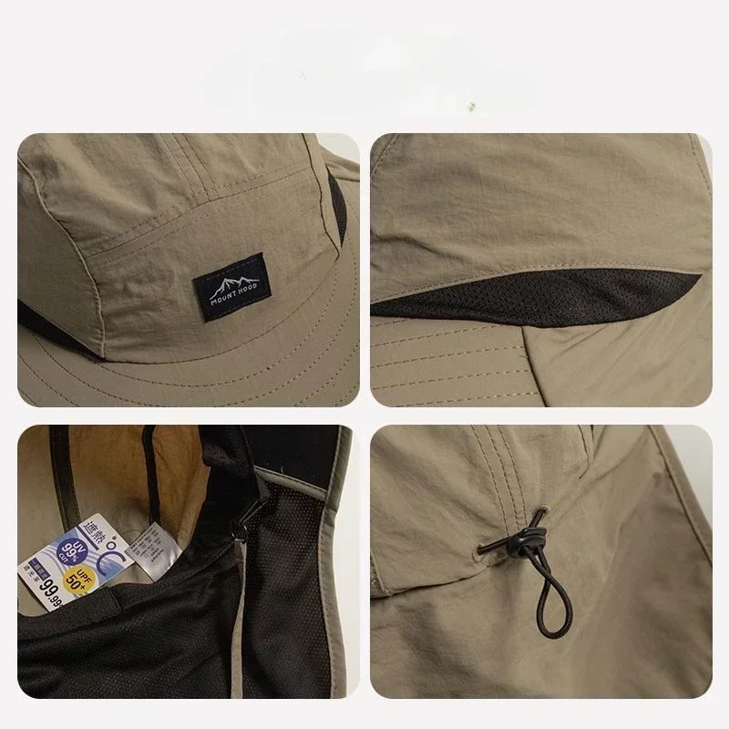 Sommerhüte mit breiter Krempe und Nackenschutz, Unisex-Anglerhüte – Bild 6