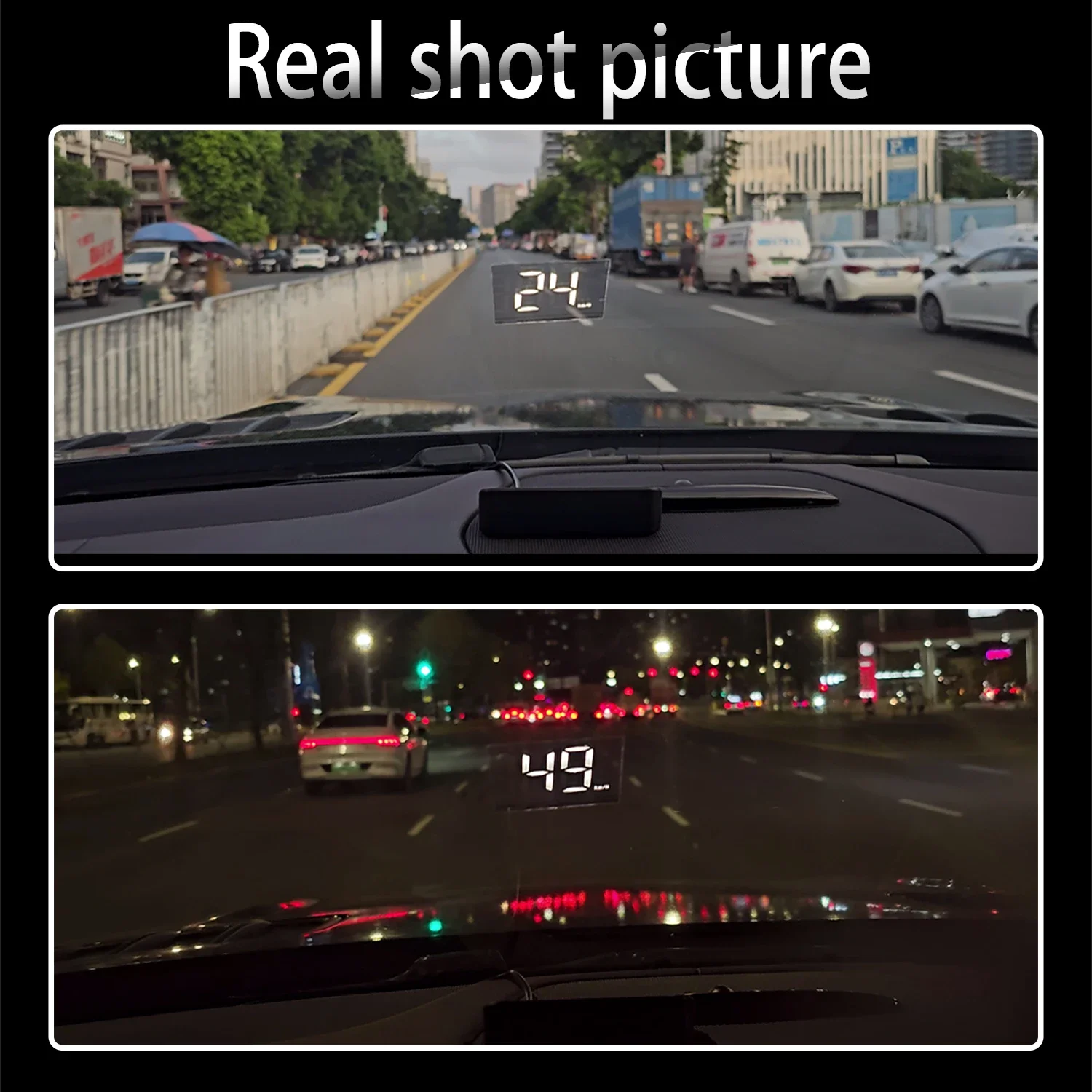 M2 HUD Head-up-Display Auto-GPS Digitaler Tachometer Universeller – Bild 4