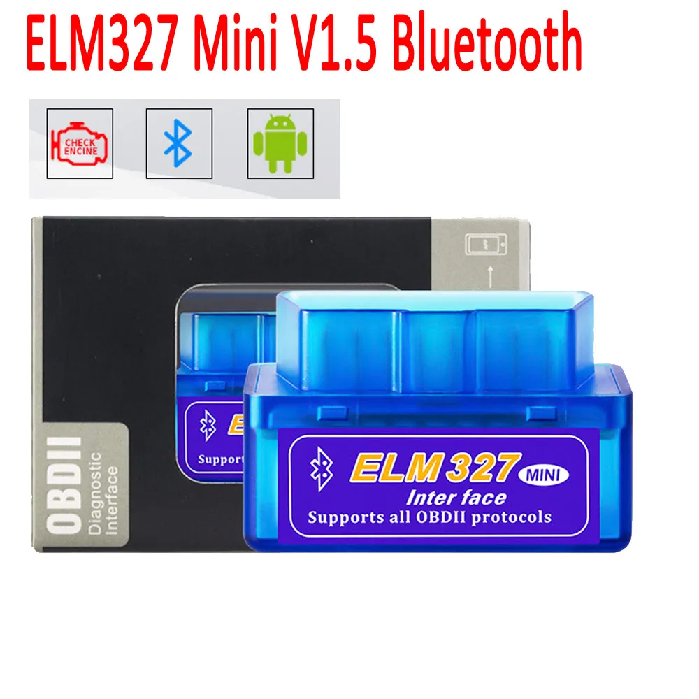 Elm327 mini v3.0 obd2 scanner bluetooth 1,5 für obd 2 auto diagnose tool für android elm 4,0 scanner obdii