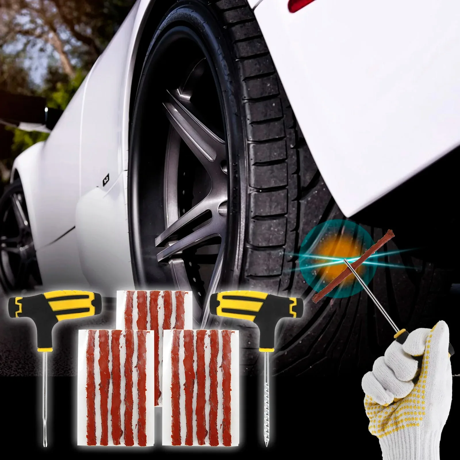 Motorrad Vakuum Reifen Reparatur Nagel Auto Reifen Reparatur Tools Kit – Bild 5