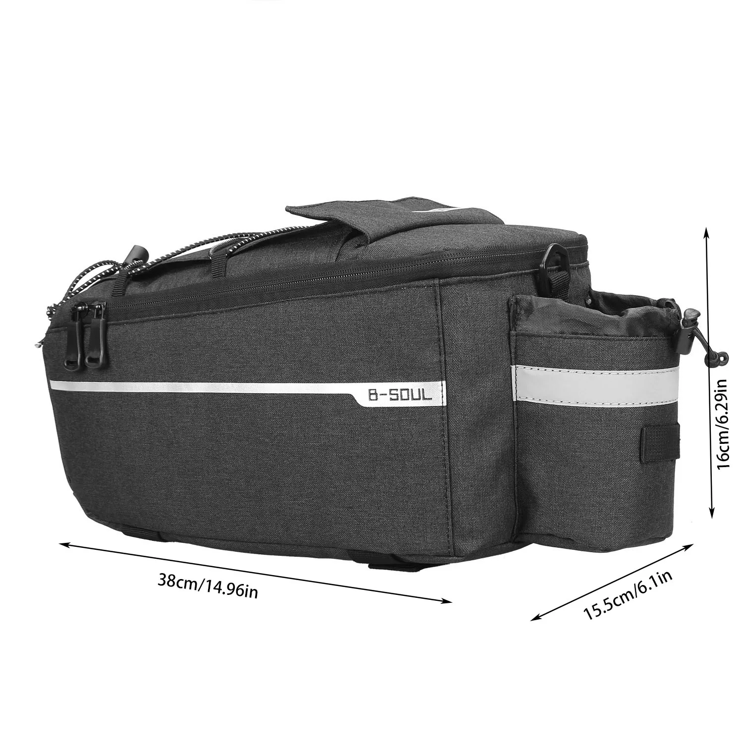 Elektrisch klappbare Gepäckträgertasche für Bodenräder – Bild 6