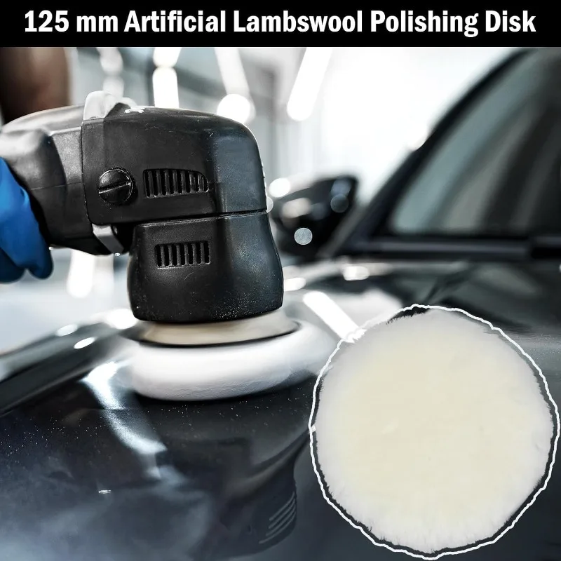 5-Zoll-Auto-Polierpads, Wollpolierpads - Polierzubehör (4 Stück) – Bild 3