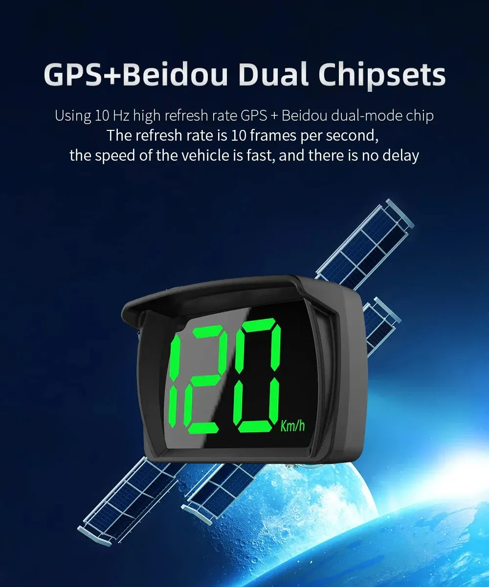 Y03 Universelles Auto-HUD-Head-Up-Display, digitaler Tachometer, große – Bild 2