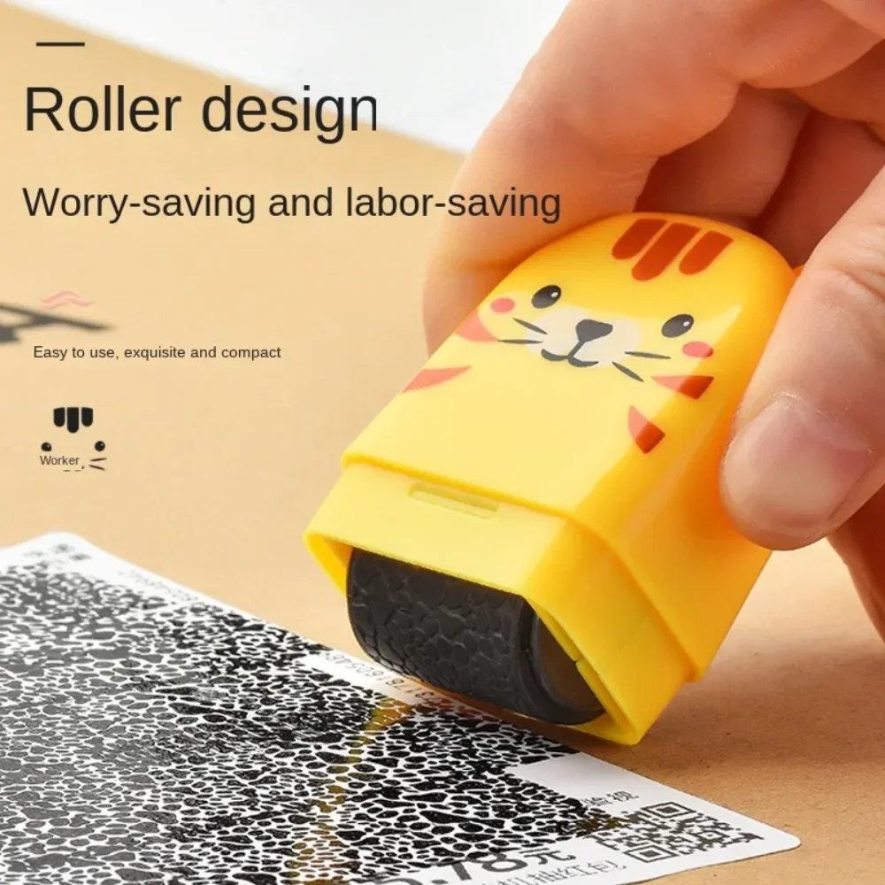 Vertraulicher Datenschutz-Rollstempel, Cartoon-ID-Schutzstempel – Bild 4