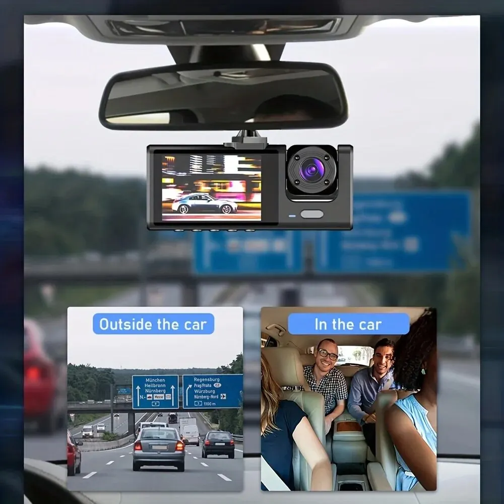 1080P Dual-Kamera-Dashcam für Autos, vorne und innen, Autokamera – Bild 6