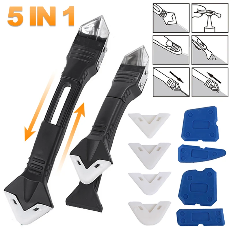 Silikon-Schaber-Dichtstoff, glattes Entferner-Werkzeug-Set, 9-in-1, Bodenabdichtung, Finisher