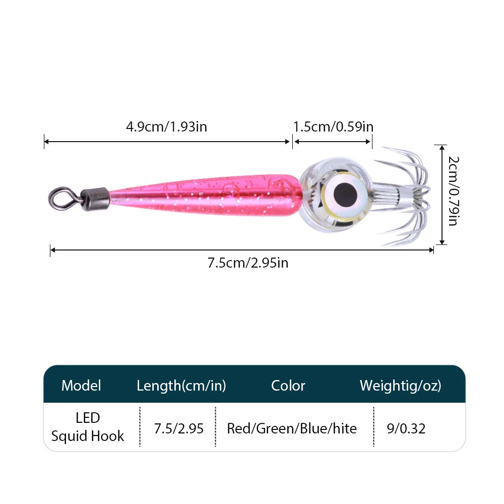 Leuchtender Tintenfisch-Haken, Meeresangel-Oktopus-Haken – Bild 2