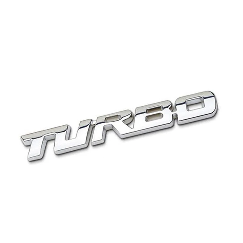 Autoaufkleber, Turbolader, Turbo, Metalllegierung, 3D-Abzeichen, Auto-Modifikationszubehör, hinten markierte