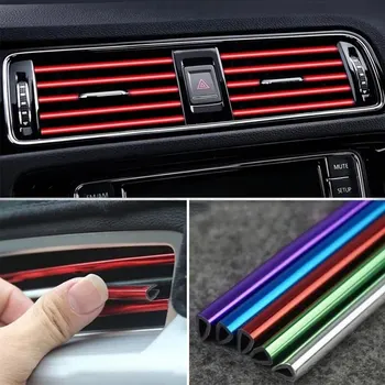 20cm Auto Klimaanlage Outlet Dekorative U Form Moulding Trim Dekor Streifen Auto Styling Auto Tür (10 Stück)