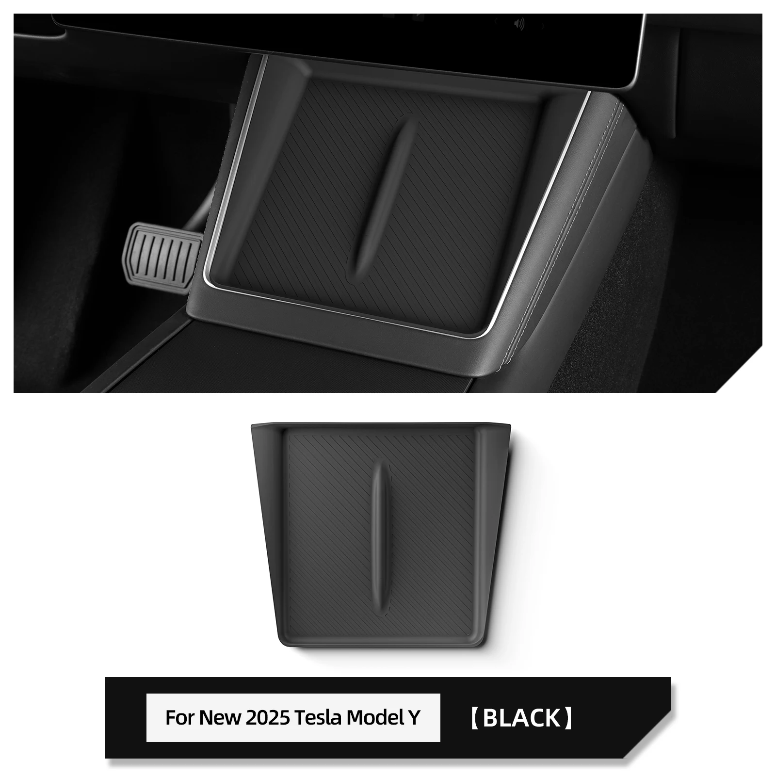 LUCKEASY für Tesla Model Y Launch 2025 Juniper Auto-Anti-Schmutz-Pad, mobiles kabelloses Laden