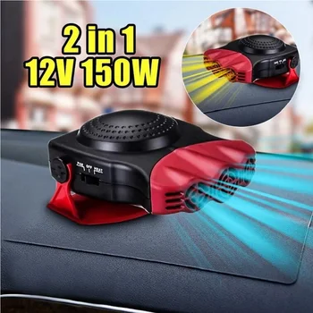 Autoheizung, tragbare Heizung, Lüfter, Schwarz und Rot, 12 V, 150 W, ABS, Autozubehör, Windschutzscheibe