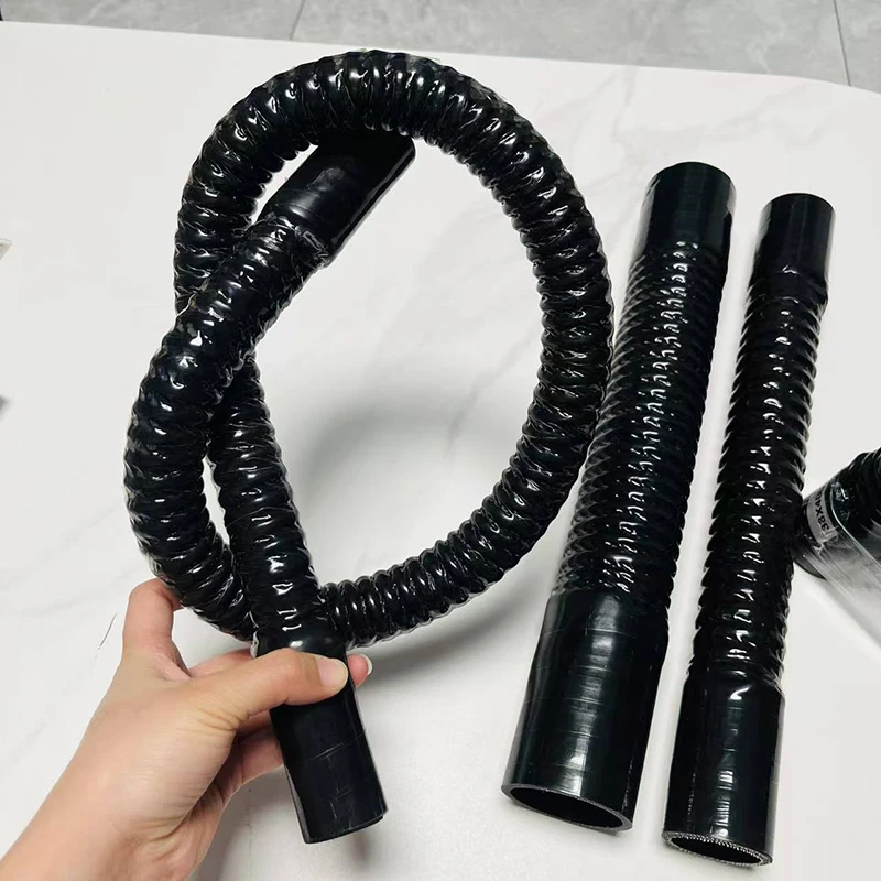 Schwarz Universal Auto Silikon Flexible Schlauch Lufteinlass Rohr – Bild 6