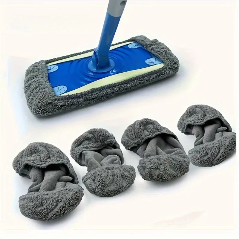 Wiederverwendbares Mopp-Ersatzpad, flaches Boden-Mopptuch, waschbares und langlebiges (2 Stück)