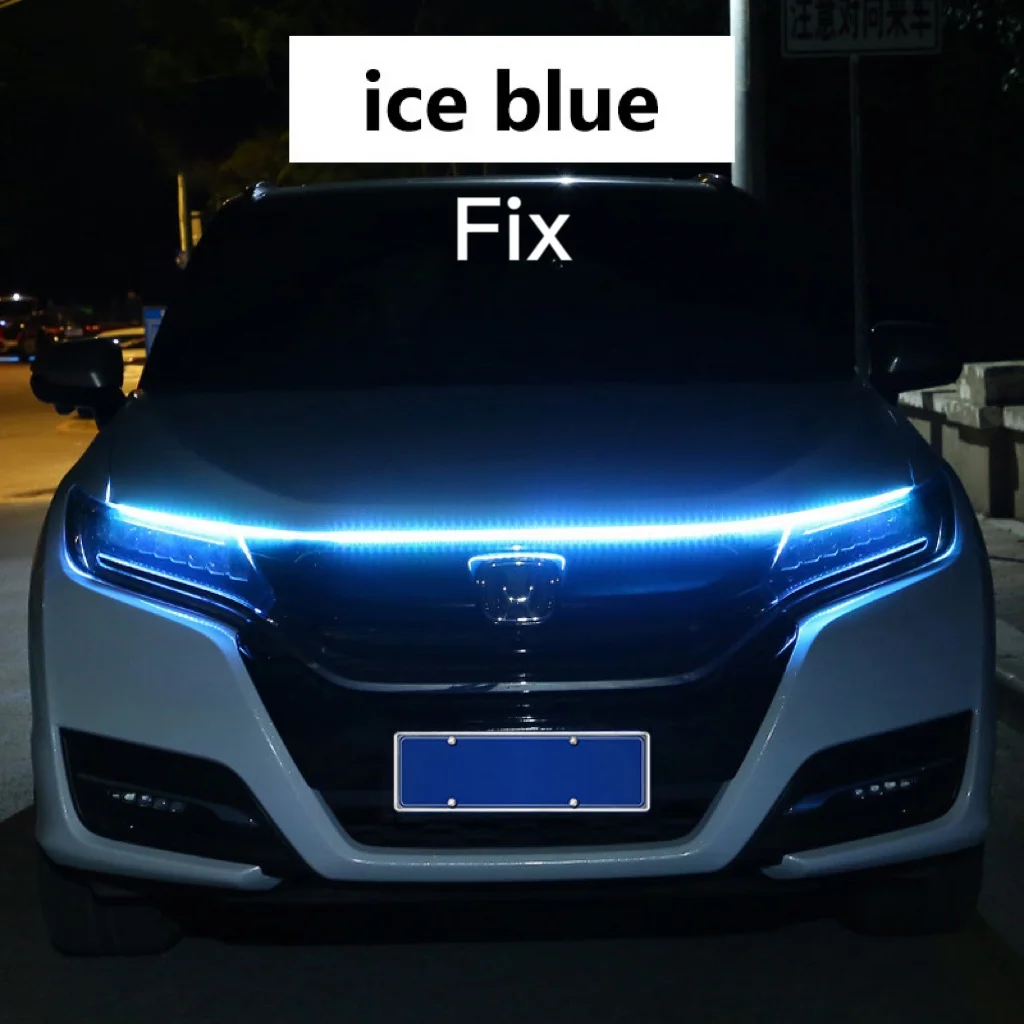 RXZ LED-Tagfahrlicht, Scan, Start, Motorhaube, dekorative Lichter, DRL, Auto-Motorhaubenführung, dekorative