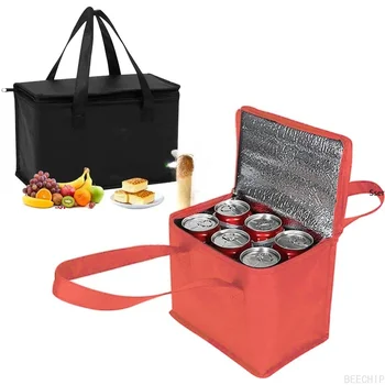 Tragbare Lunch-Kühltasche, faltbare Isoliertasche für Picknick, Eispack, Lebensmittel-Thermotasche