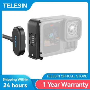 TELESIN Magnetisches wasserdichtes Lade-Seitenabdeckungs-Kabel-KIT für Gopro Hero 9, 10, 11, 12, 13
