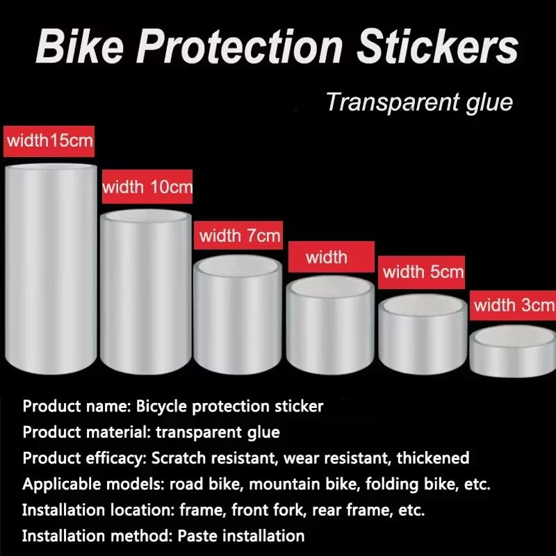 Transparente Fahrrad-Aufkleber, Klebeband, 3 m, 5 m, 10 m – Bild 6