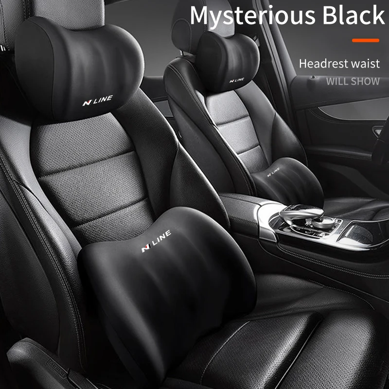 Auto-Zubehör Kopfstütze U-förmiges Nackenkissen Lendenstütze für Hyundai N Line I30 I20 IX35 I40 Tucson Getz