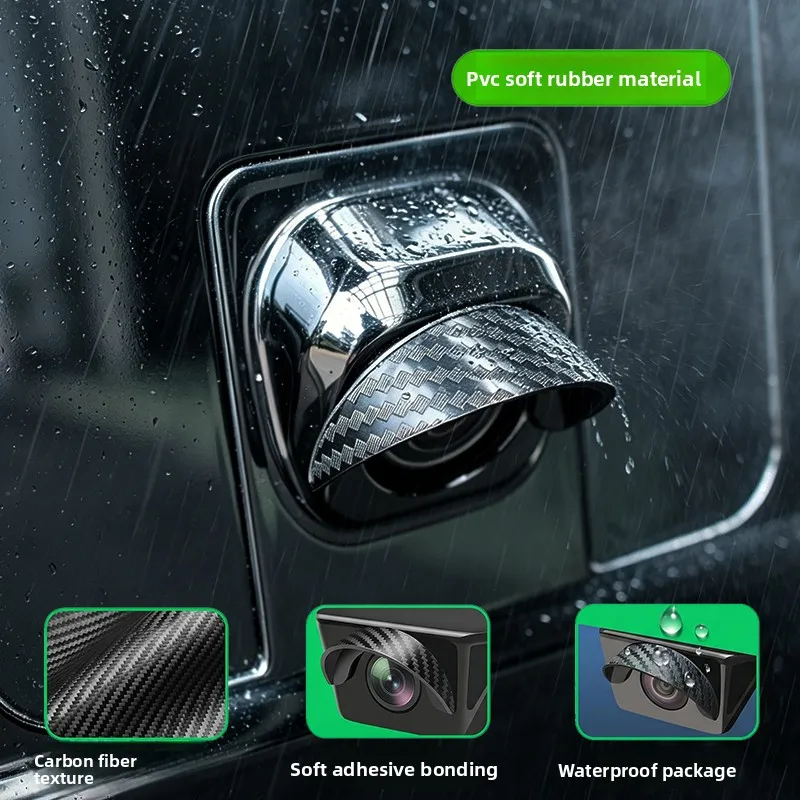 Auto-Rückfahrkamera-Regenschutz Auto-Heckkamera-Regenschutz Carbonfaser-Muster