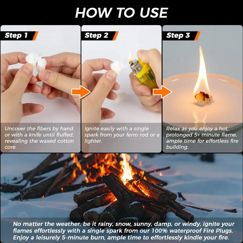 Outdoor Mini Tragbare Feuer Starter Camping Überleben (20 Stück) – Bild 5