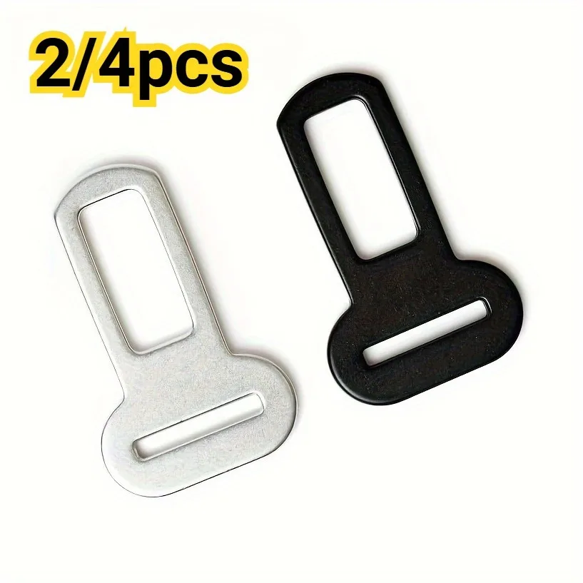 2/4 Haustier-Sicherheitsgurt-Adapter - Auto-Metallclips für Haustierleinen, kompatibel mit LKW- und Autositzen
